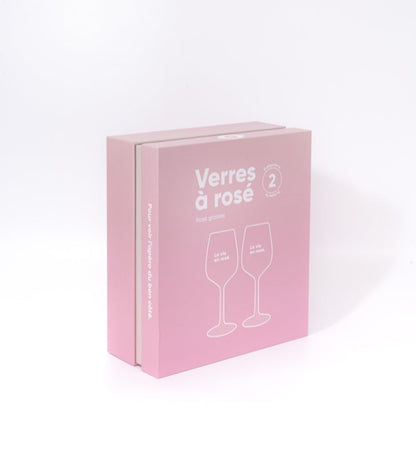 Set de deux verres - La vie en rosé