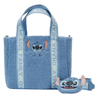 Lilo and Stitch Tote Bag with Coin Purse - Stitch "Sherpa"
