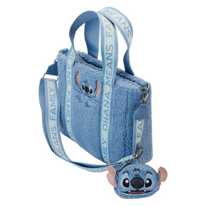 Lilo and Stitch Tote Bag with Coin Purse - Stitch "Sherpa"