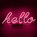 Neon wandlamp - Hello Rose