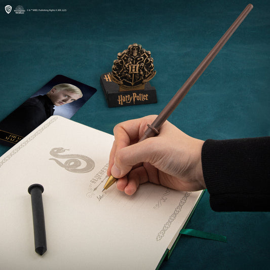 Stylo baguette avec socle & marque-page lenticulaire Drago Malefoy