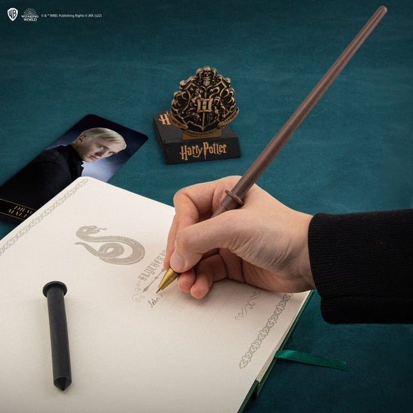Wand pen with stand & lenticular Draco Malfoy bookmark