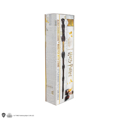 Stylo baguette avec socle & marque-page lenticulaire Albus Dumbledore
