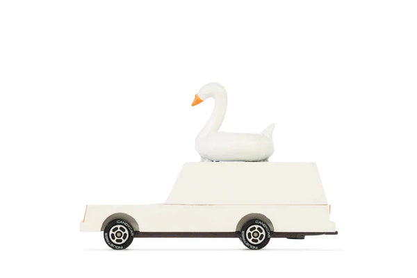 Candycar World Macchinina in legno - Cigno bianco