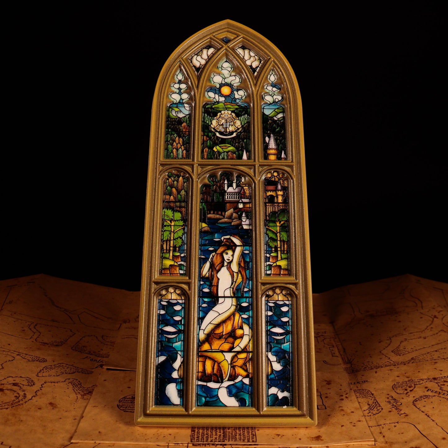 Plaque résine Harry Potter - Mermaid Stained Glass Window