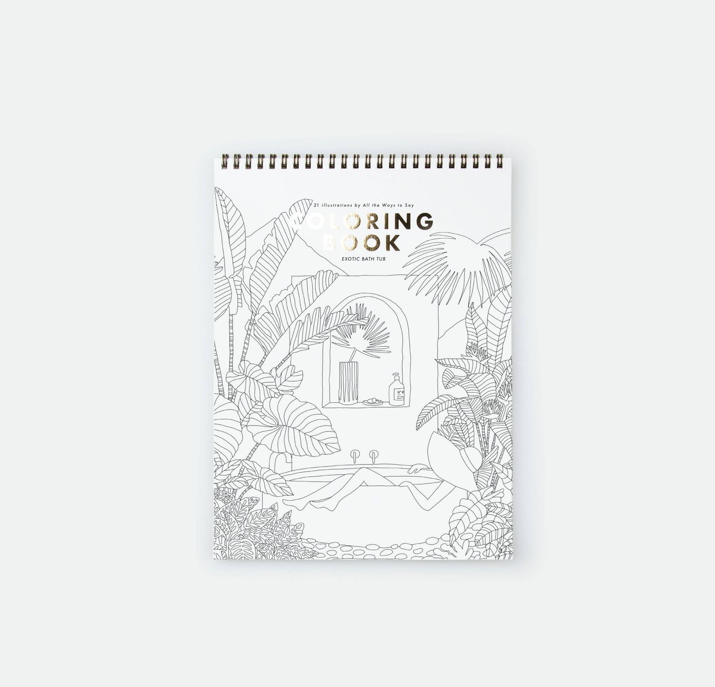 Coloring book Exotic Bathtub