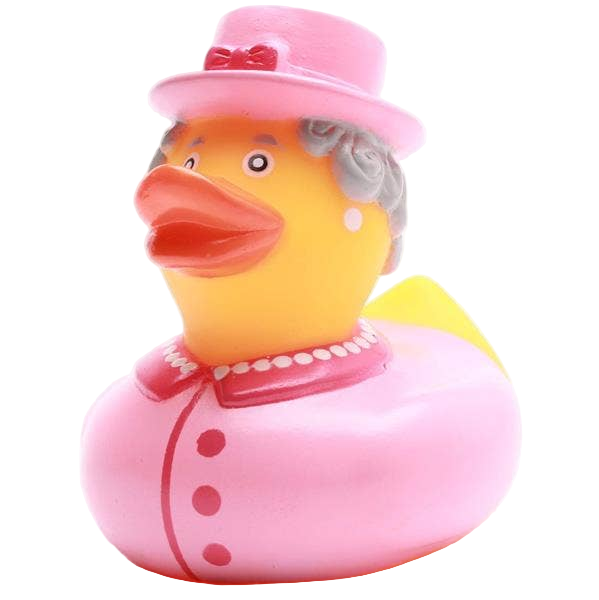 Pato de baño de la Reina Isabel II - rosa - patito de goma