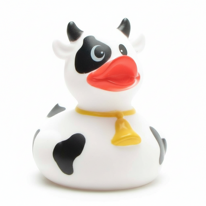 Black and white cow duck
