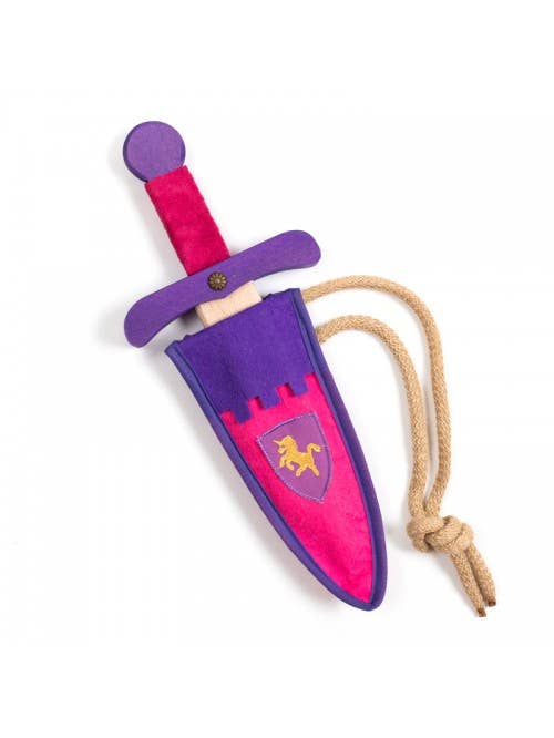 DAGGER KAMELOT + POCHETTE ROSE - KALID MEDIEVAL