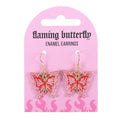 Pendientes de mariposa llameante