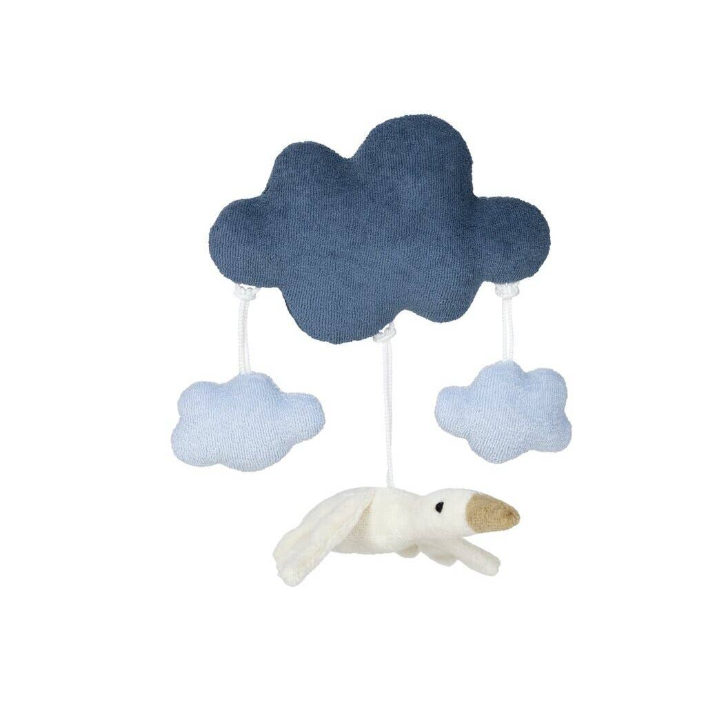 Coucher de soleil mobile, bleu