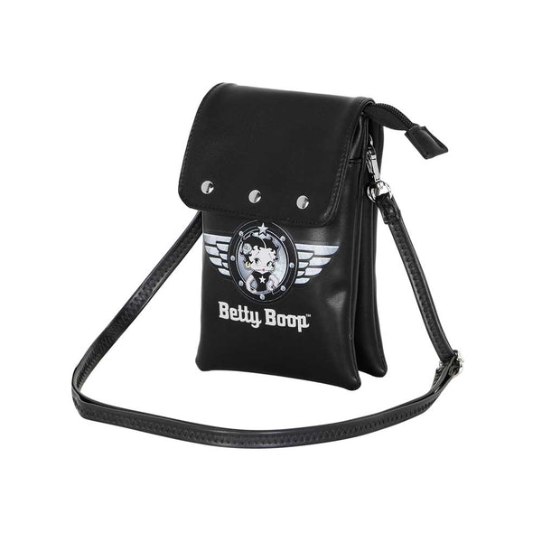 Betty Boop Motor Love-Sac pour Téléphone Portable, Noir