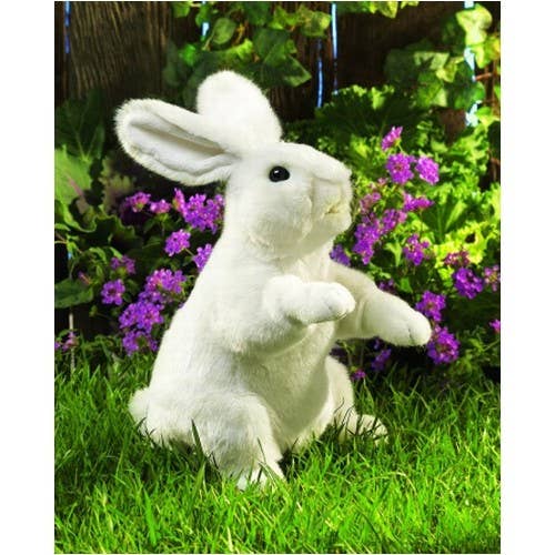 Marionnette à Main Lapin Blanc Debout