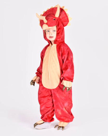 Combinaison dinosaure Tricératops pour enfants 4-6 ans (110-116 cm)