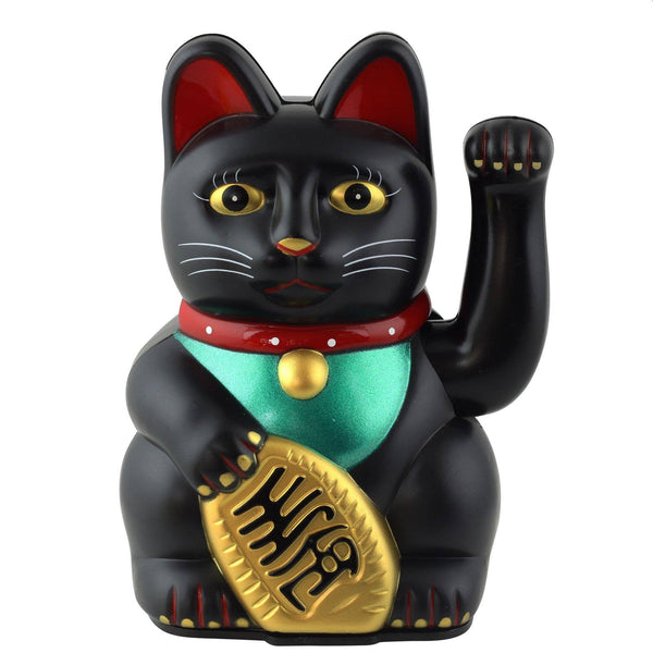 Chat chanceux noir 13cm