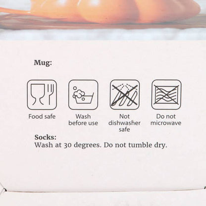 Juego de regalo de taza y calcetines de calabaza