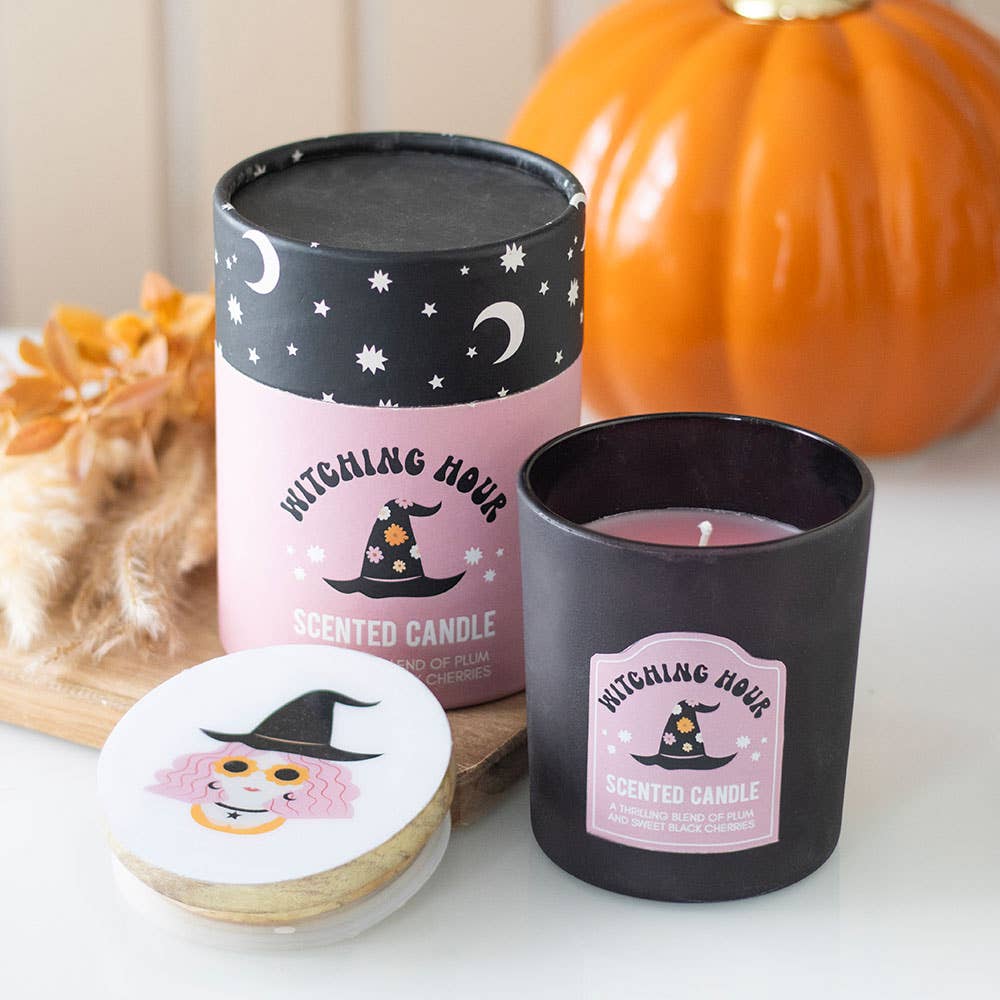Halloween Witching Hour Candle with plum and black cherry scents