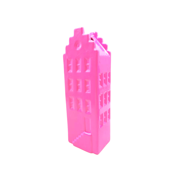 Vase à fleurs - Vase de maison - Céramique - Rose néon - 6x5,5x18 cm