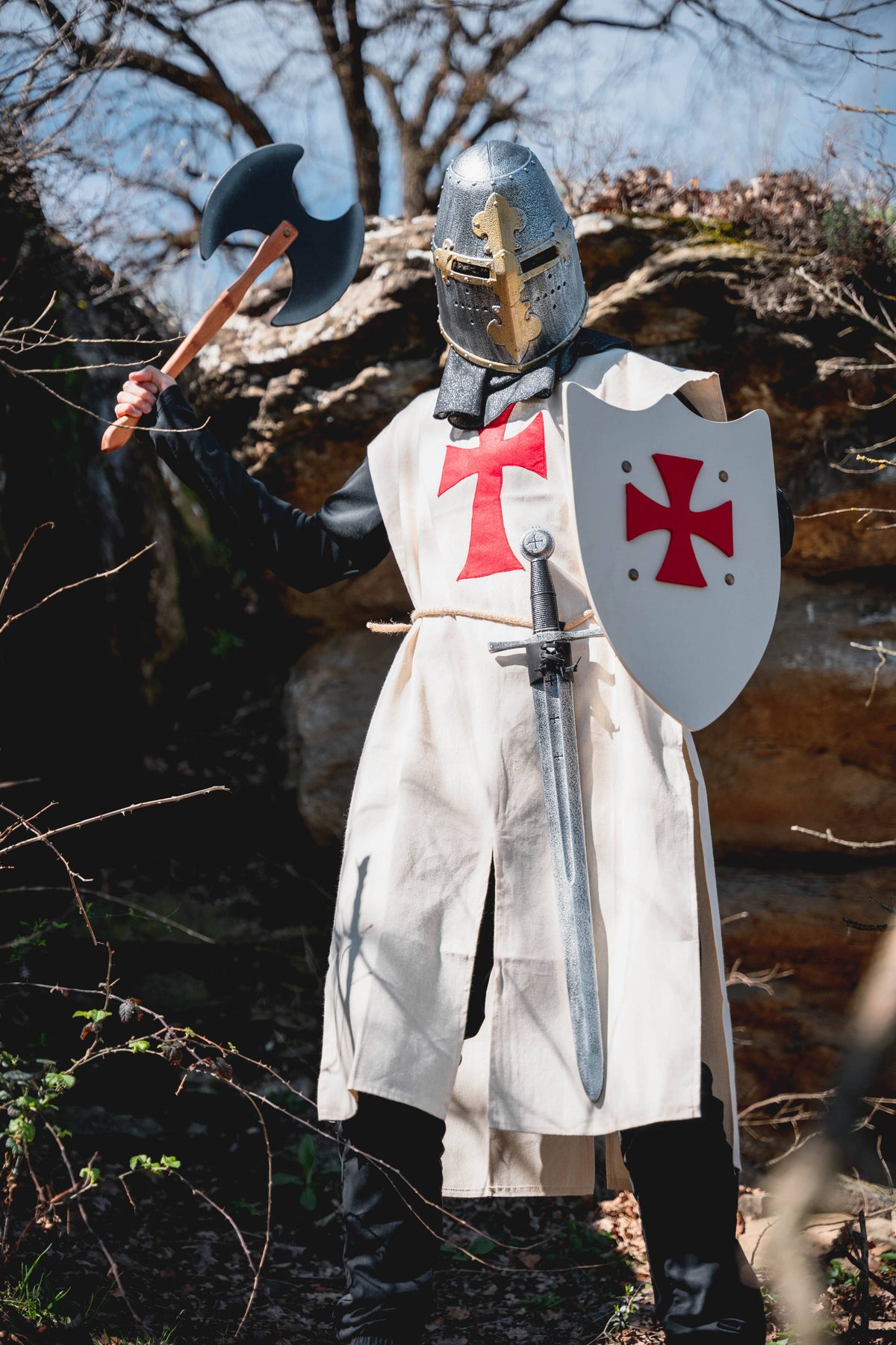 Tabard Kamelot Blanc Templier