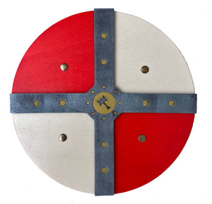 Escudo vikingo histórico rojo y blanco de Thor L