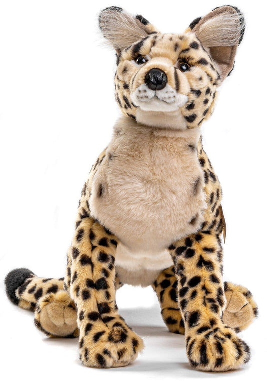 Gato Savannah de peluche deitado