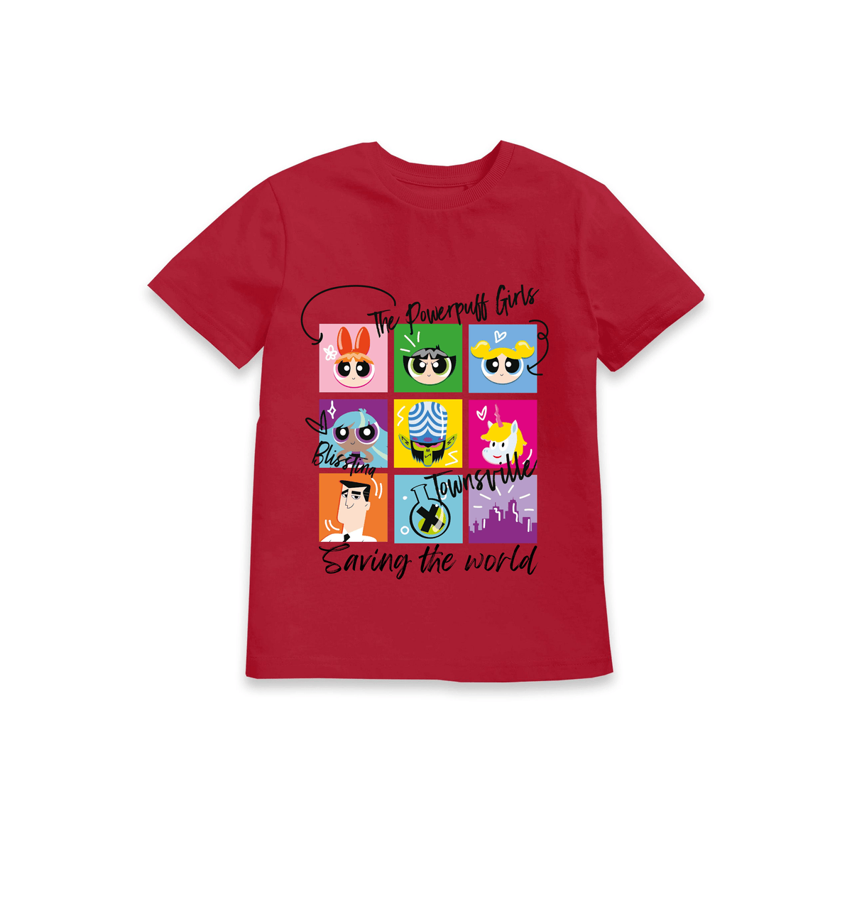 T-shirt enfant Powerpuff Girls Saving the World