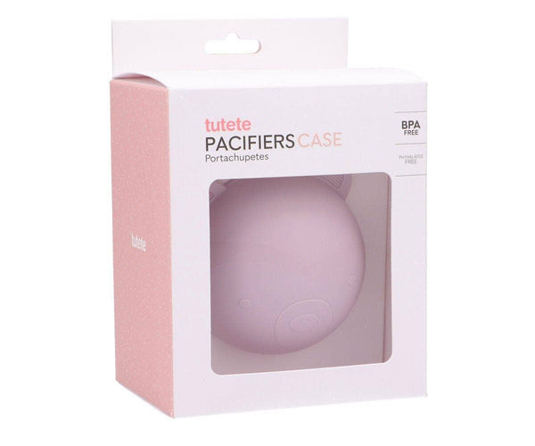 Porte-sucette en silicone Ours lilas - vue 2