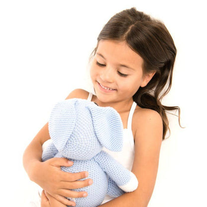 Peluche XL en Crochet - Lapin bleu clair