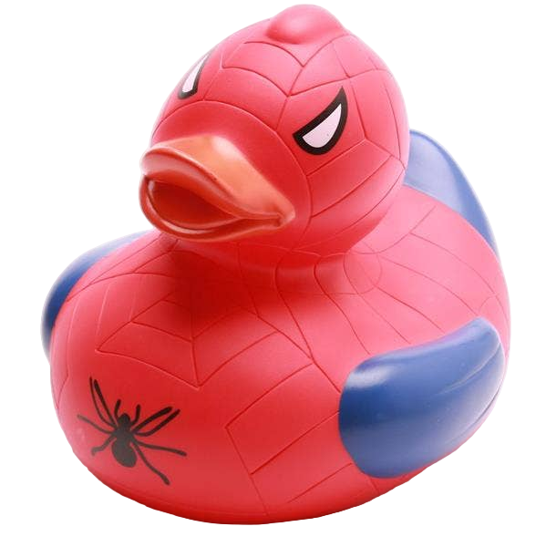Pato superhéroe rojo y azul XL