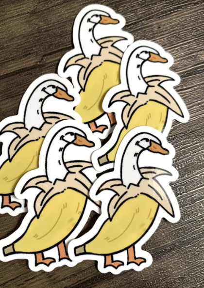 Autocollant Canard Banane