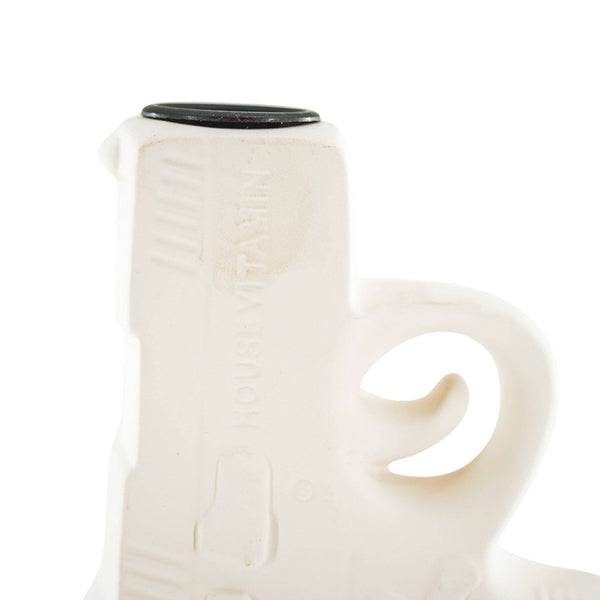 Bougeoir - Pistolet - Céramique - Sable - 12x5x12cm