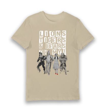 T-shirt adulte Le Magicien d'Oz Lions Tigers & Bears Oh My