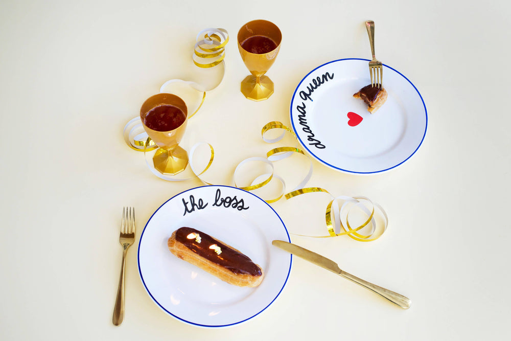 Het gezin vermaakt zich kostelijk - Het Boss Plate-bord