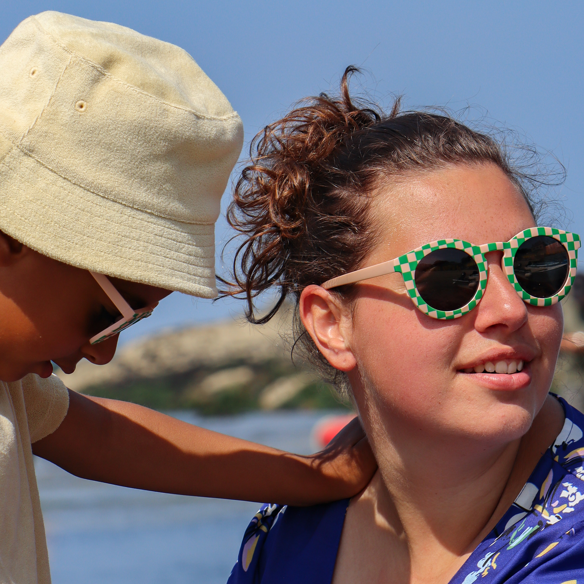 Lunettes de Soleil Adulte Hop'Pop – Vichy Vert