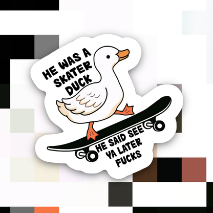 Autocollant Canard "Skater Duck"