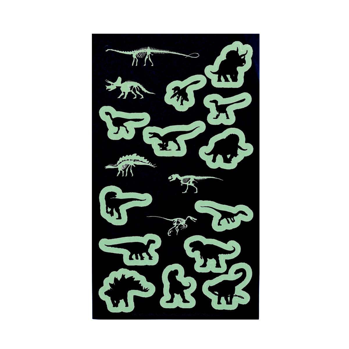 Feuille d’Autocollants  Dinosaures (Natural History Museum Edition) Glow in the Dark