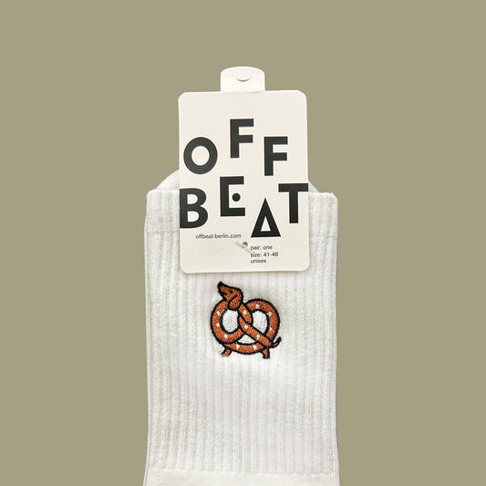 Chaussettes brodées Teckel Bretzel "Brezeldackel"