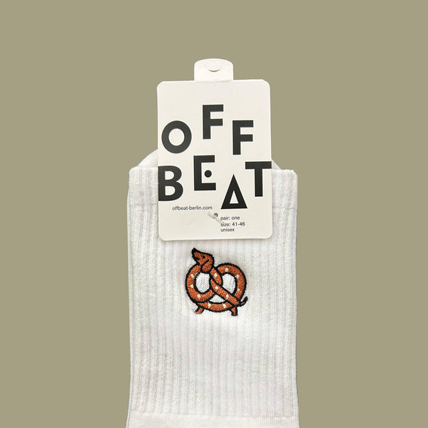 Chaussettes brodées Teckel Bretzel "Brezeldackel"