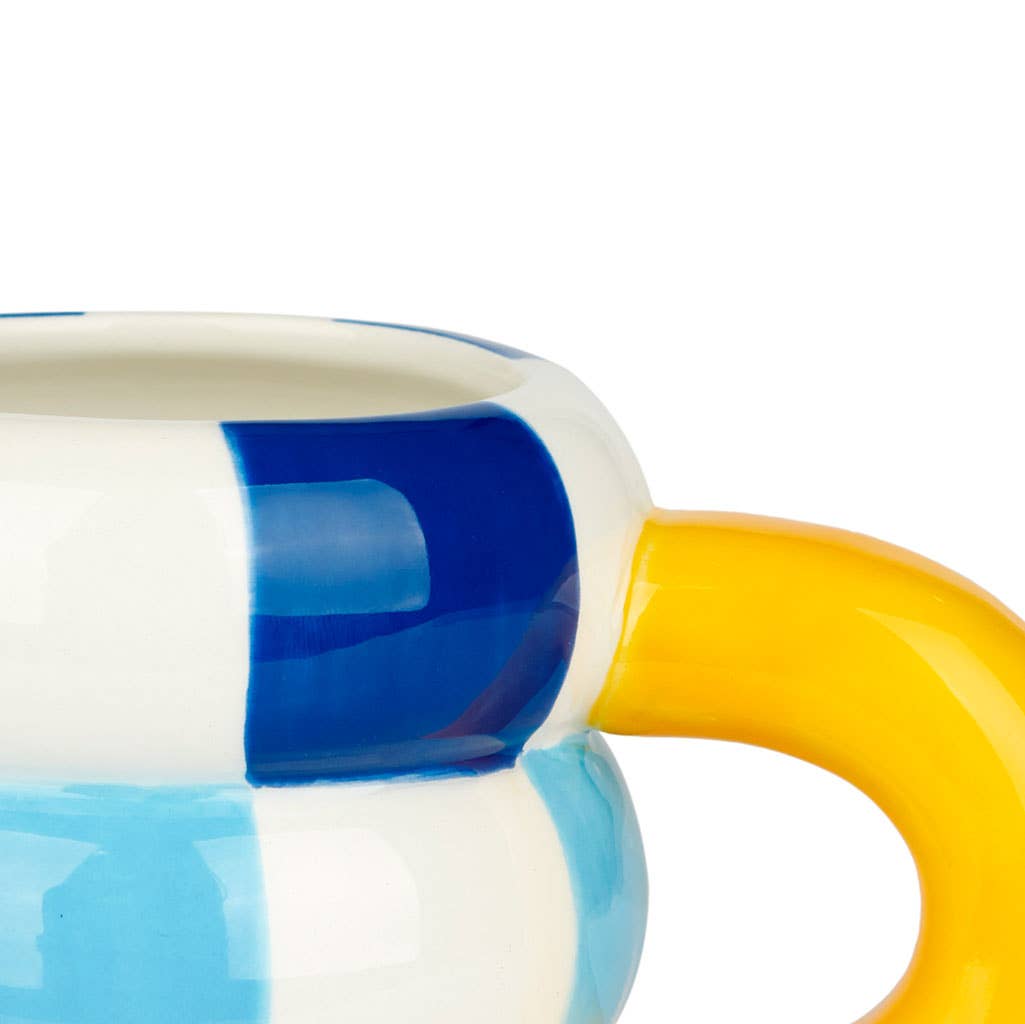 Caneca Floats, amarela, 300 ml, cerâmica