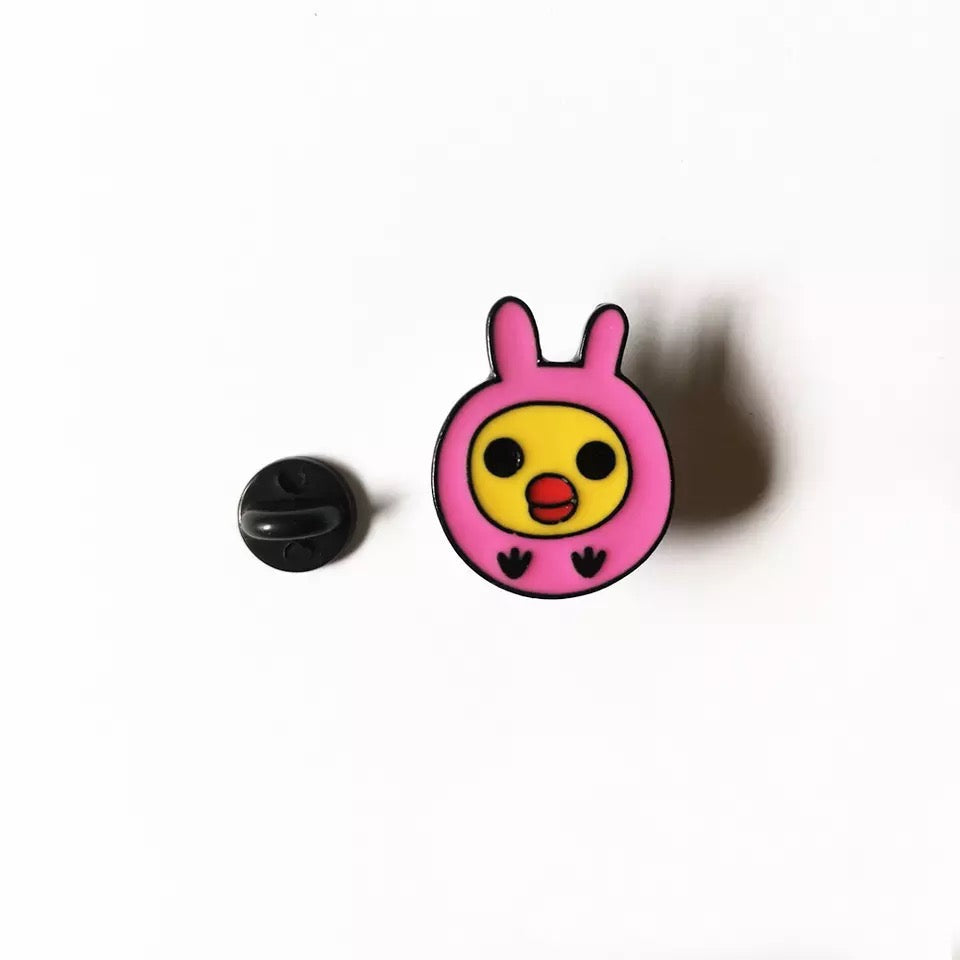 Spilla a forma di pulcino rosa