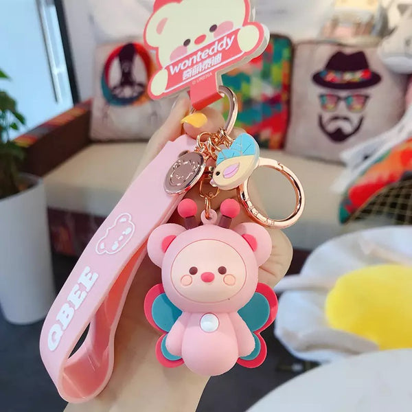 Porte Clés Ours Papillon