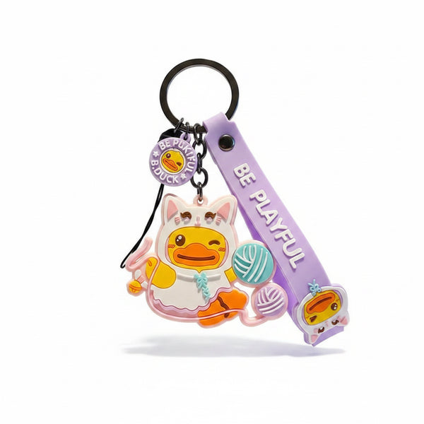 Porte Clefs Canard Chat