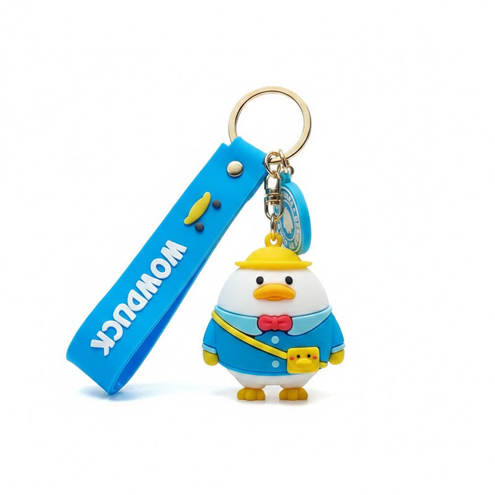 Porta-chaves pato estudante – resina e PVC