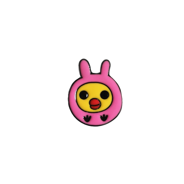 Photo produit - Pin's Poussin Lapin Rose