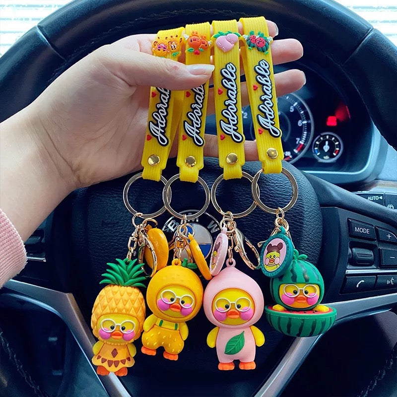 Porte Clés Canard Orange