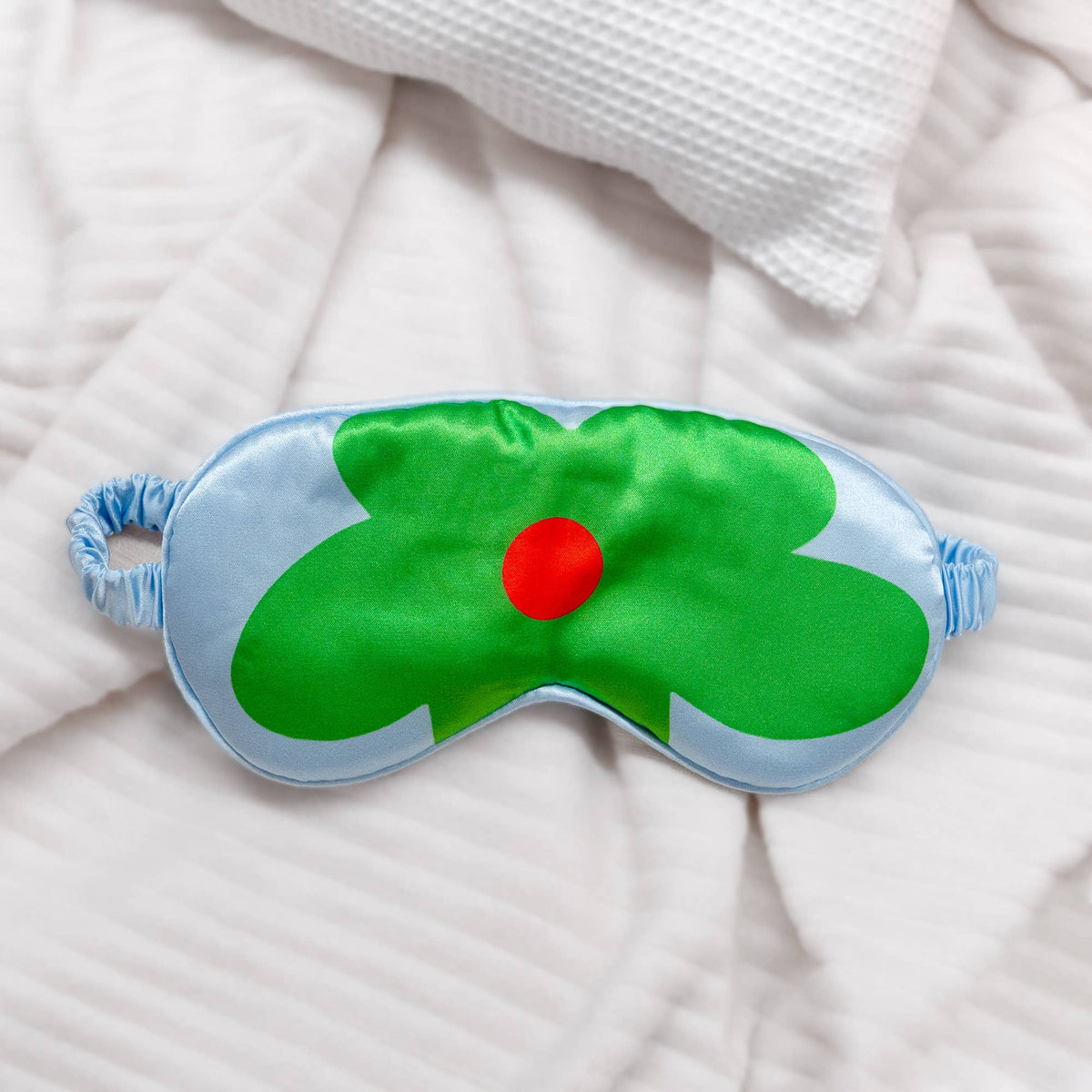 Green Floral Macro Night Mask
