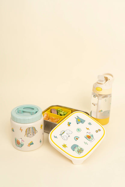 Botella de agua aislada de acero inoxidable para niños con divertido diseño de perro