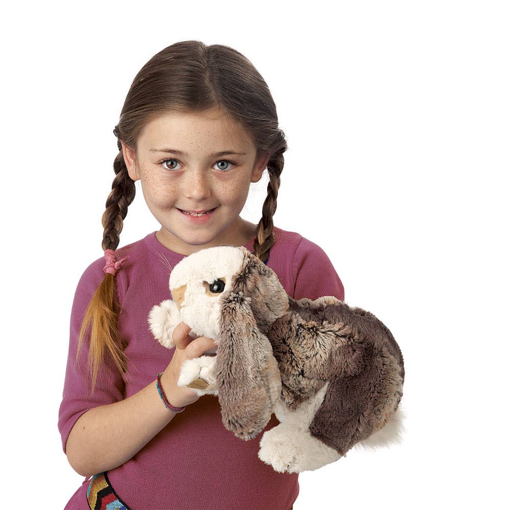 Marionnette à main Hangeared Bunny Baby 3048/ Baby Lop Rabbit Folkmanis réaliste