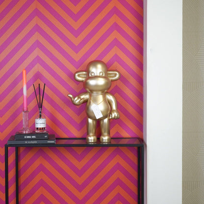 Ornament - Hanging Loose Monkey Figurine 'The Legend' - Polyresin - Gold - 33x21x50cm