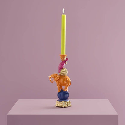 Chandelier éléphant orange